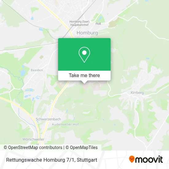 Rettungswache Homburg 7/1 map