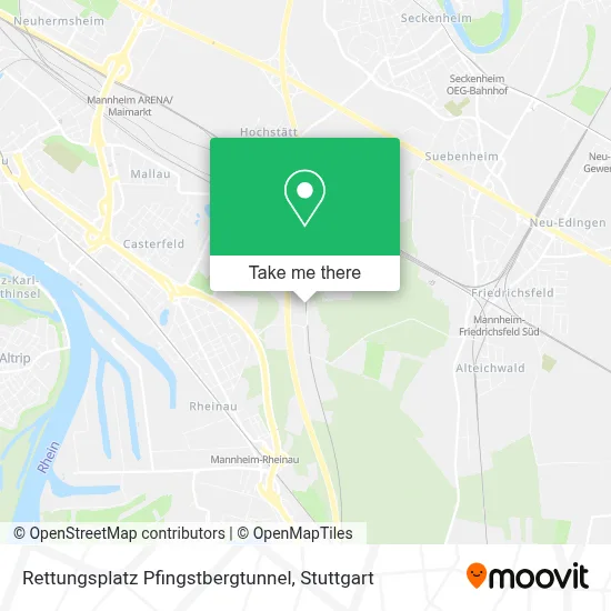 Rettungsplatz Pfingstbergtunnel map