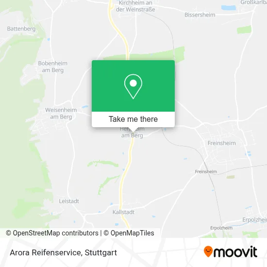 Arora Reifenservice map