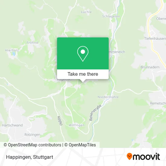 Happingen map