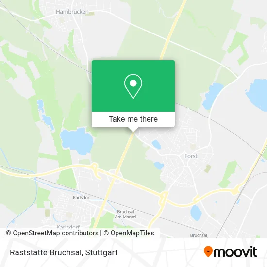 Raststätte Bruchsal map