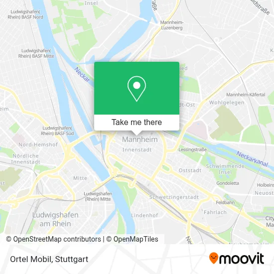 Ortel Mobil map