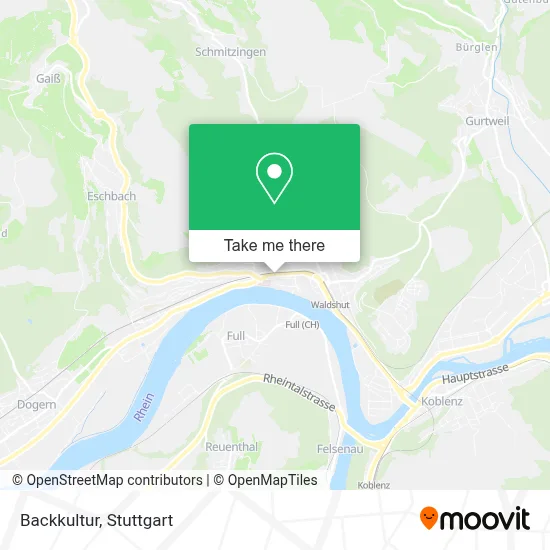 Backkultur map