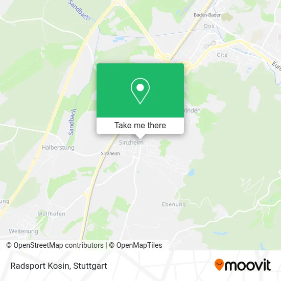 Radsport Kosin map
