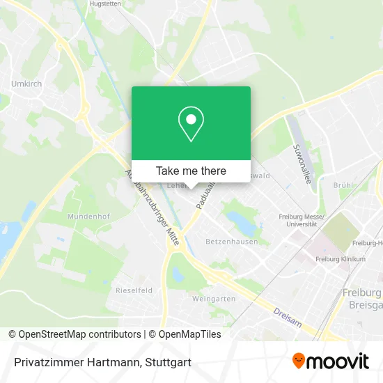 Privatzimmer Hartmann map