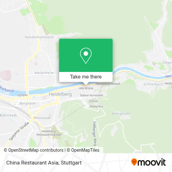 China Restaurant Asia map