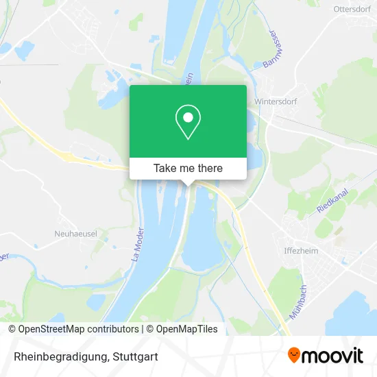 Rheinbegradigung map