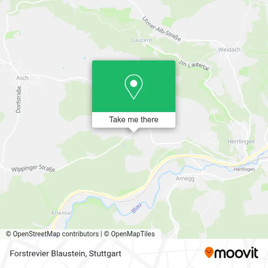 Forstrevier Blaustein map