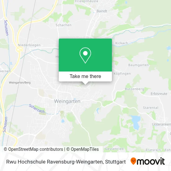 Rwu Hochschule Ravensburg-Weingarten map
