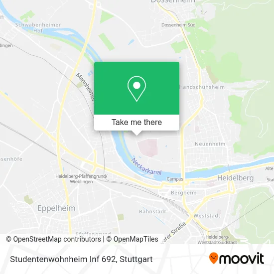 Studentenwohnheim Inf 692 map