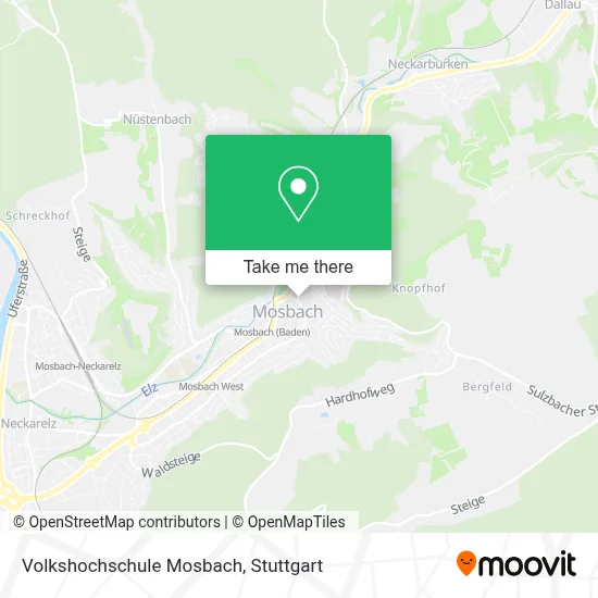 Volkshochschule Mosbach map