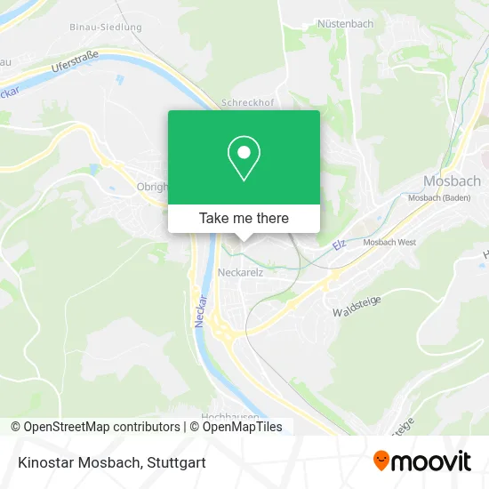 Kinostar Mosbach map