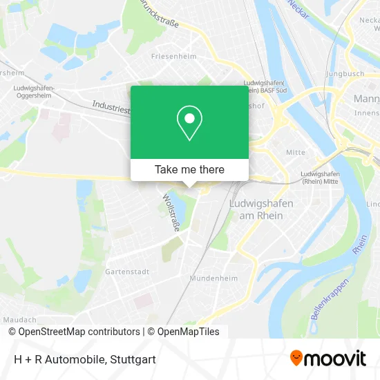 H + R Automobile map