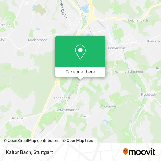 Kalter Bach map
