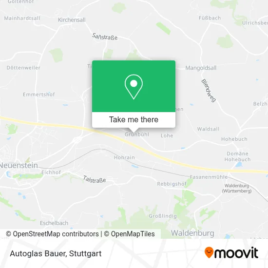 Autoglas Bauer map