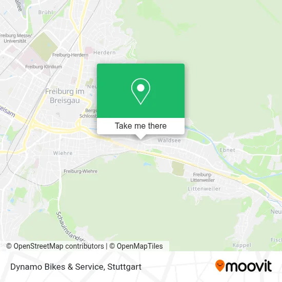 Dynamo Bikes & Service map