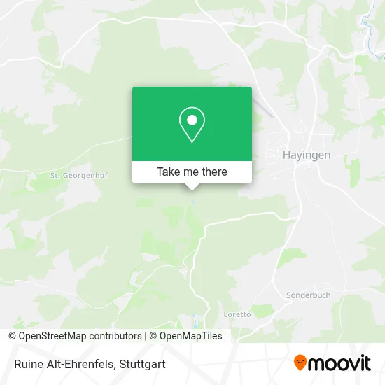 Ruine Alt-Ehrenfels map
