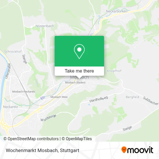 Wochenmarkt Mosbach map