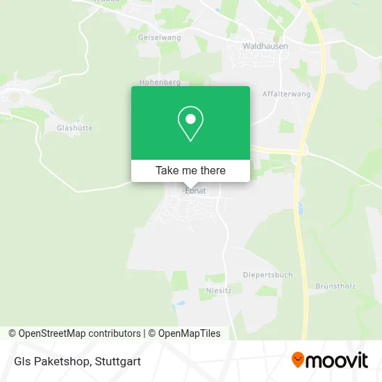 Gls Paketshop map