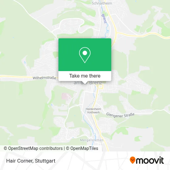 Hair Corner map