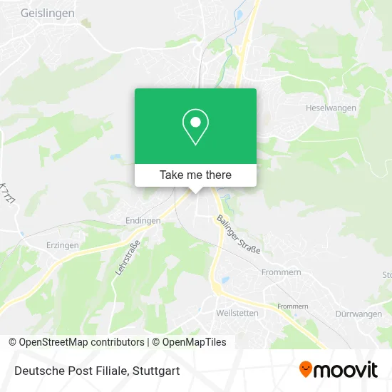 Deutsche Post Filiale map
