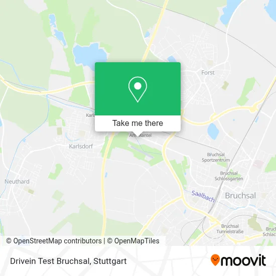 Drivein Test Bruchsal map
