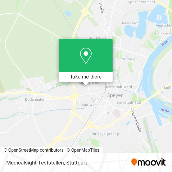 Medicalsight-Teststellen map