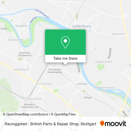 Racinggreen - British Parts & Repair Shop map