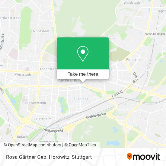 Rosa Gärtner Geb. Horowitz map