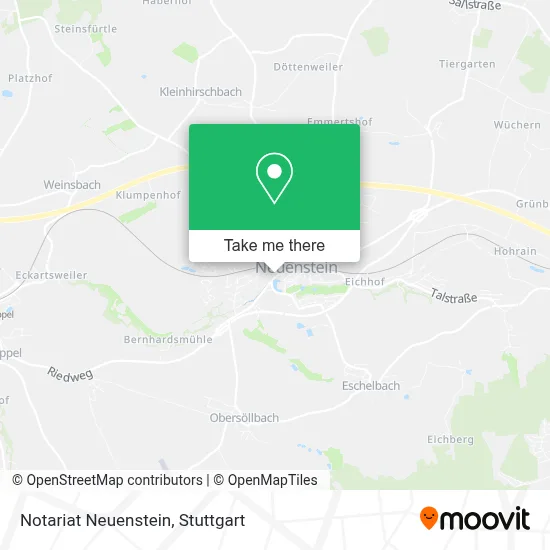 Notariat Neuenstein map