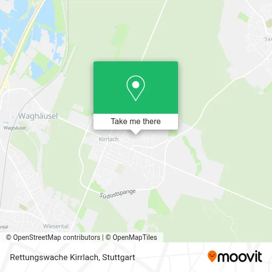 Rettungswache Kirrlach map