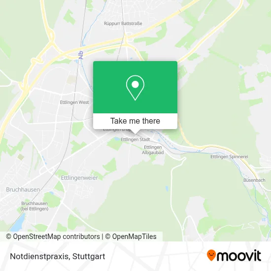 Notdienstpraxis map