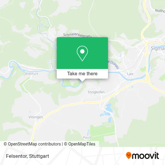Felsentor map