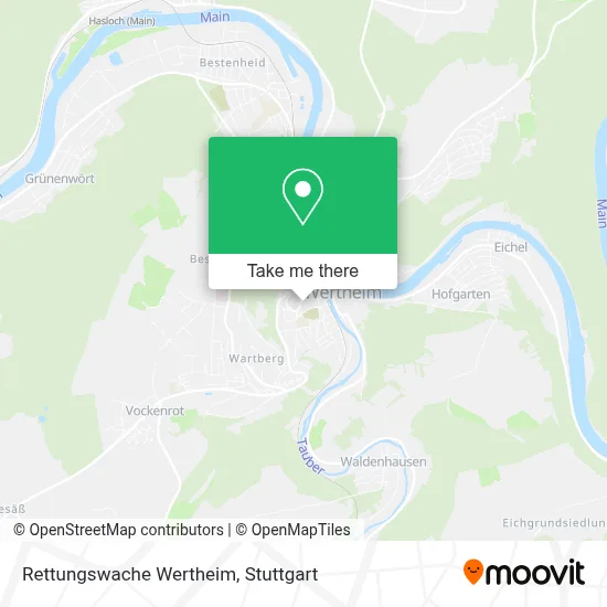 Rettungswache Wertheim map