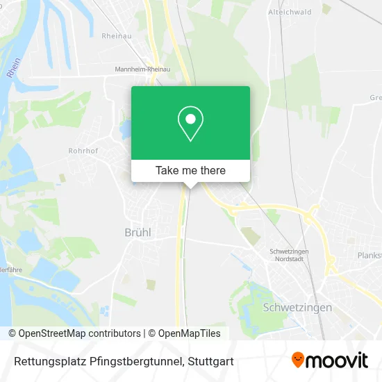 Rettungsplatz Pfingstbergtunnel map
