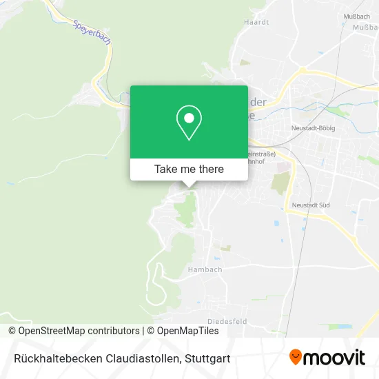 Rückhaltebecken Claudiastollen map