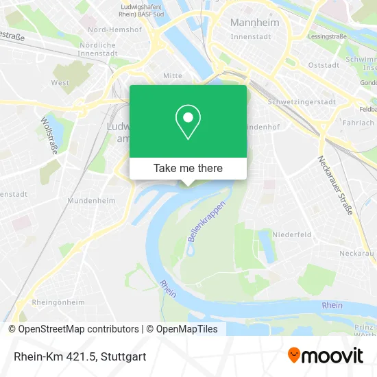 Rhein-Km 421.5 map