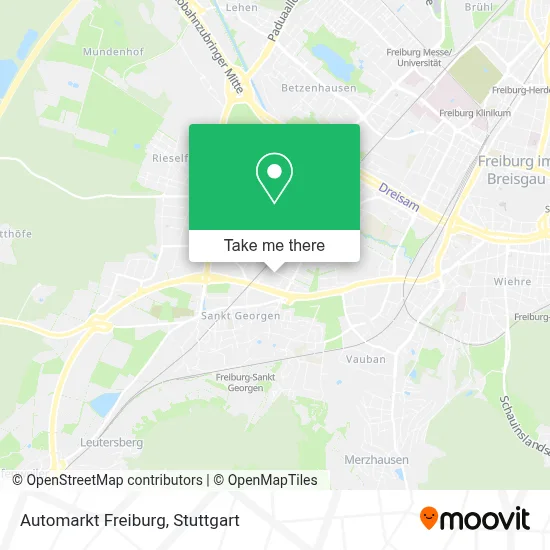 Automarkt Freiburg map
