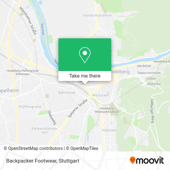 Backpacker Footwear map