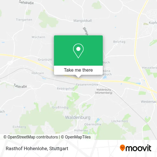 Rasthof Hohenlohe map