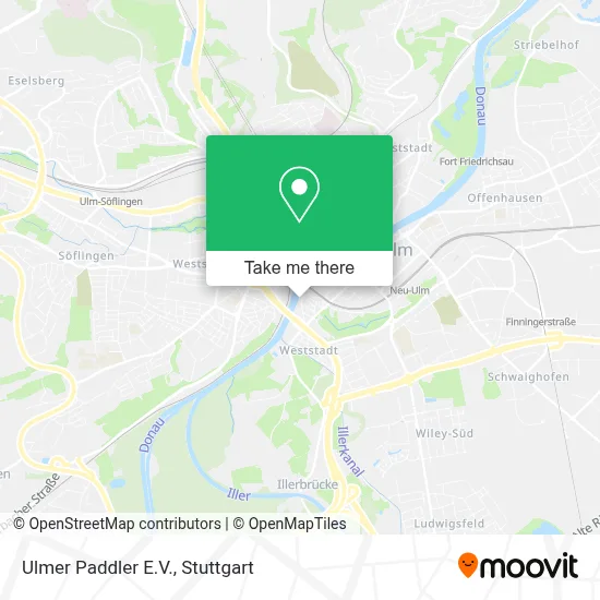 Ulmer Paddler E.V. map