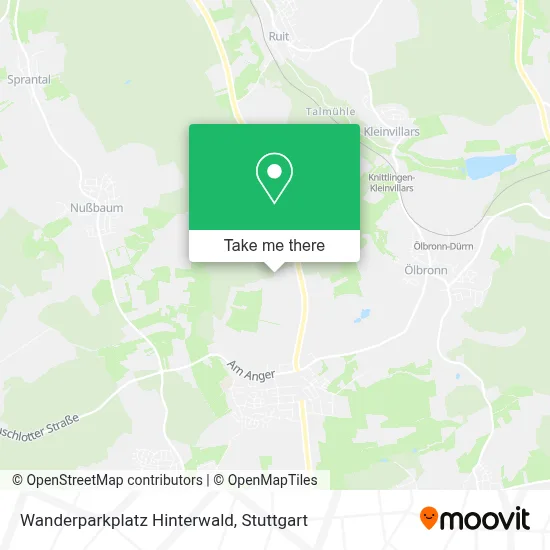 Wanderparkplatz Hinterwald map