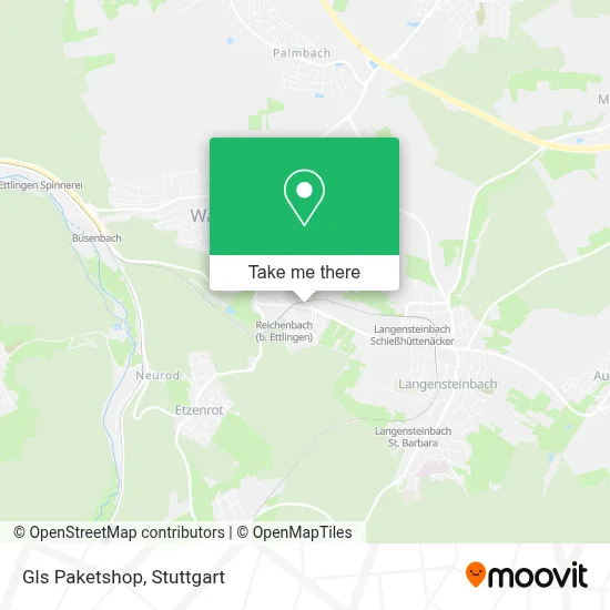 Gls Paketshop map