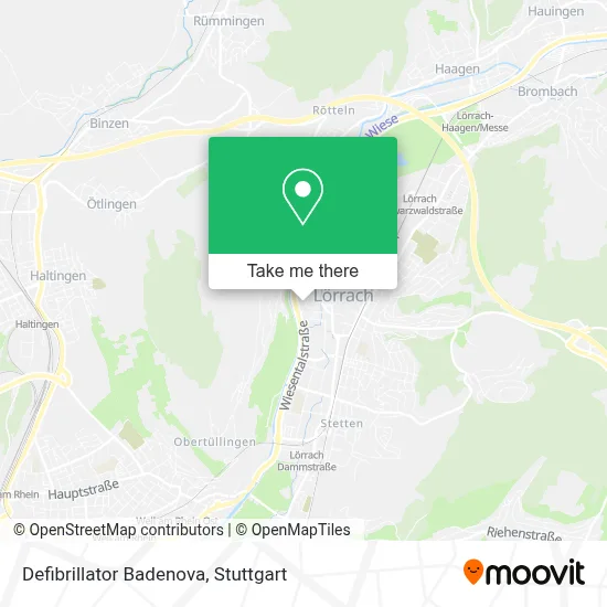 Defibrillator Badenova map