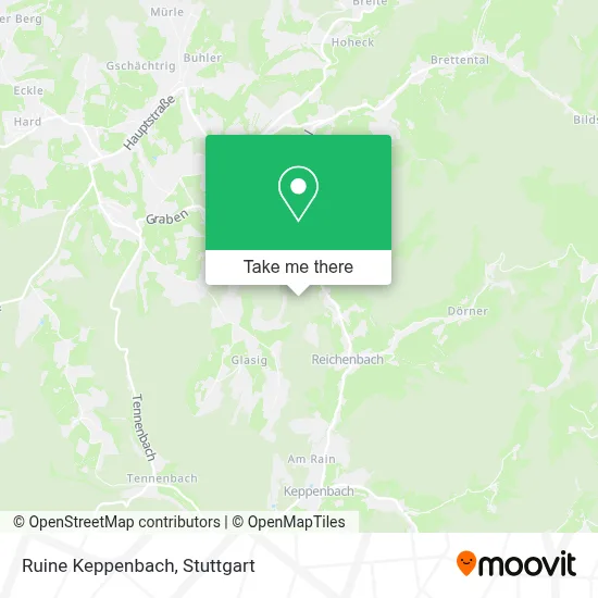 Ruine Keppenbach map
