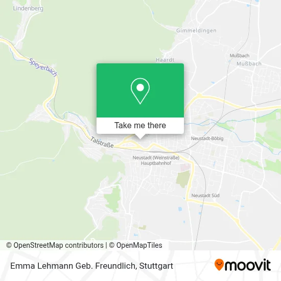 Emma Lehmann Geb. Freundlich map