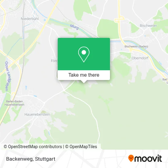 Backenweg map