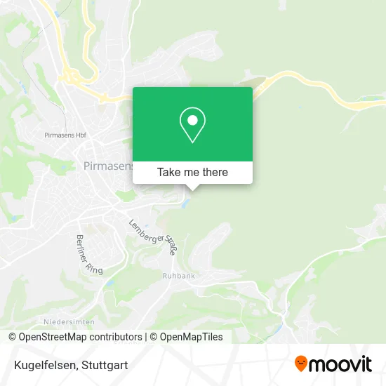 Kugelfelsen map