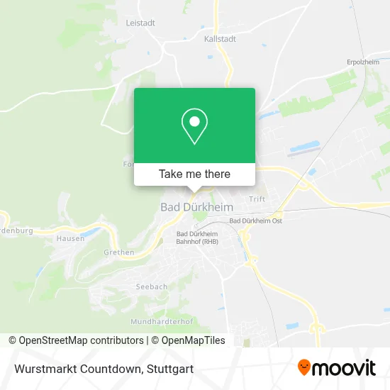 Wurstmarkt Countdown map