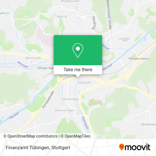 Карта Finanzamt Tübingen